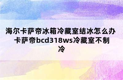 海尔卡萨帝冰箱冷藏室结冰怎么办 卡萨帝bcd318ws冷藏室不制冷